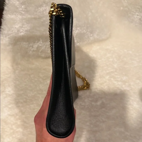Dior Vintage Elegant Black Leather Shoulder Bag EXCELLENT